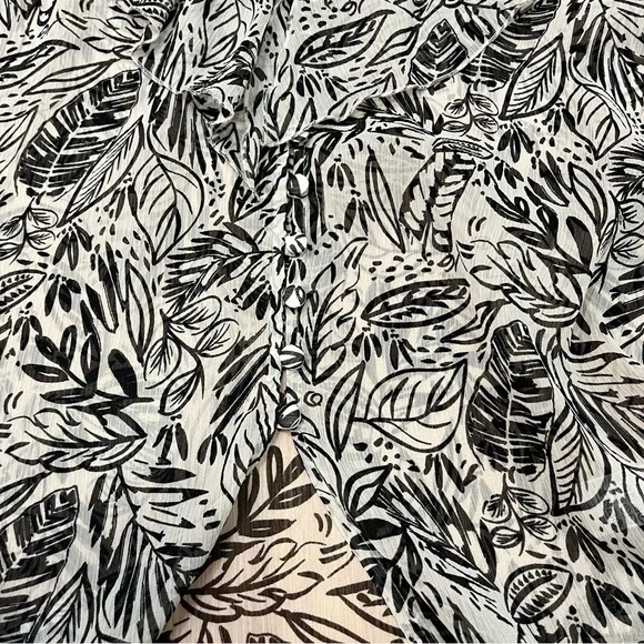 Zara Printed Ruffle Blouse - Picture 7 of 10